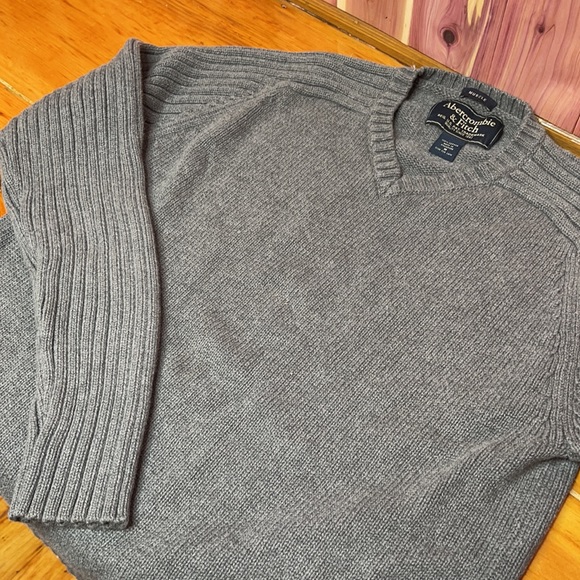 Vintage Abercrombie grey cotton sweater M - Picture 4 of 5
